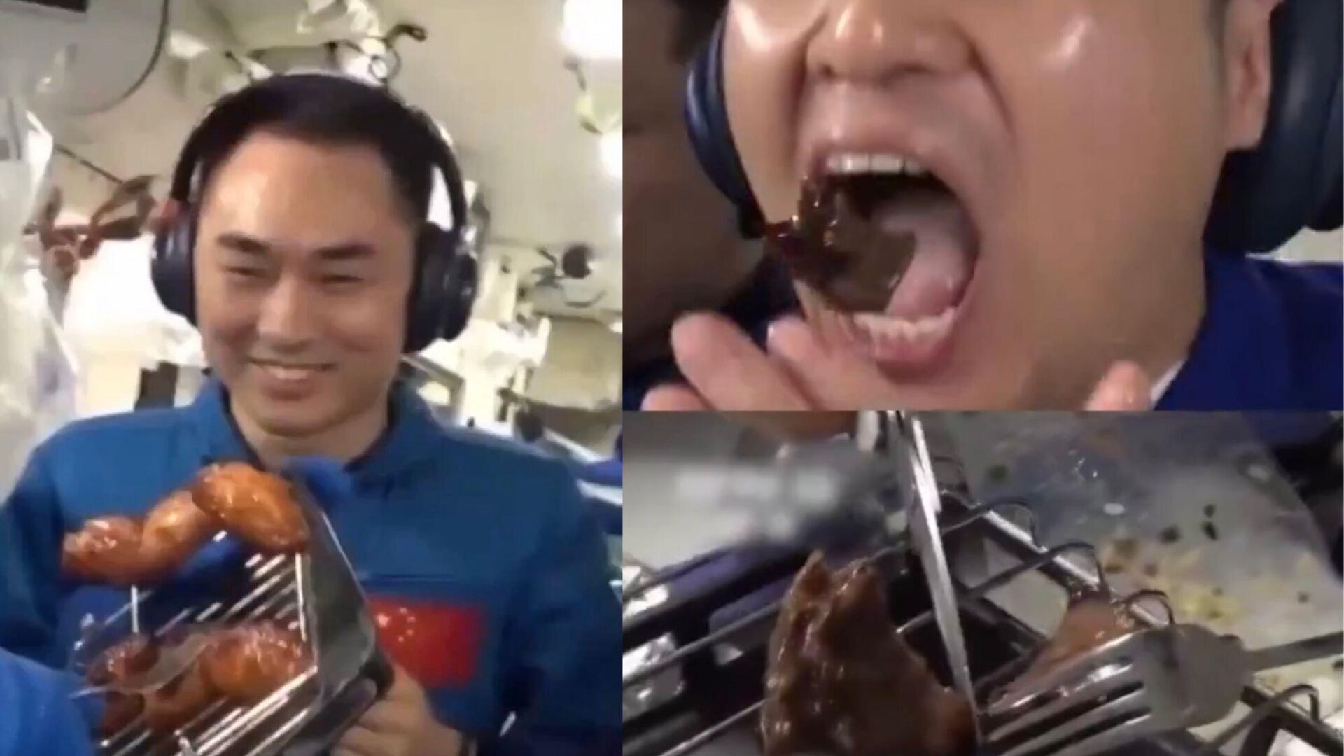 uzayda mangal yapildi taykonotlar uzayda ilk kez izgara et ve tavuk pisirdi MOhFhawL.jpg